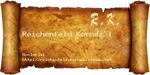 Reichenfeld Kornél névjegykártya